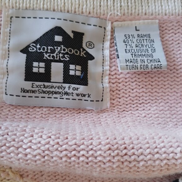 Vintage Storybook Knits 1950's Diner Sock Hop Cardigan Women's Large - Picture 7 of 10